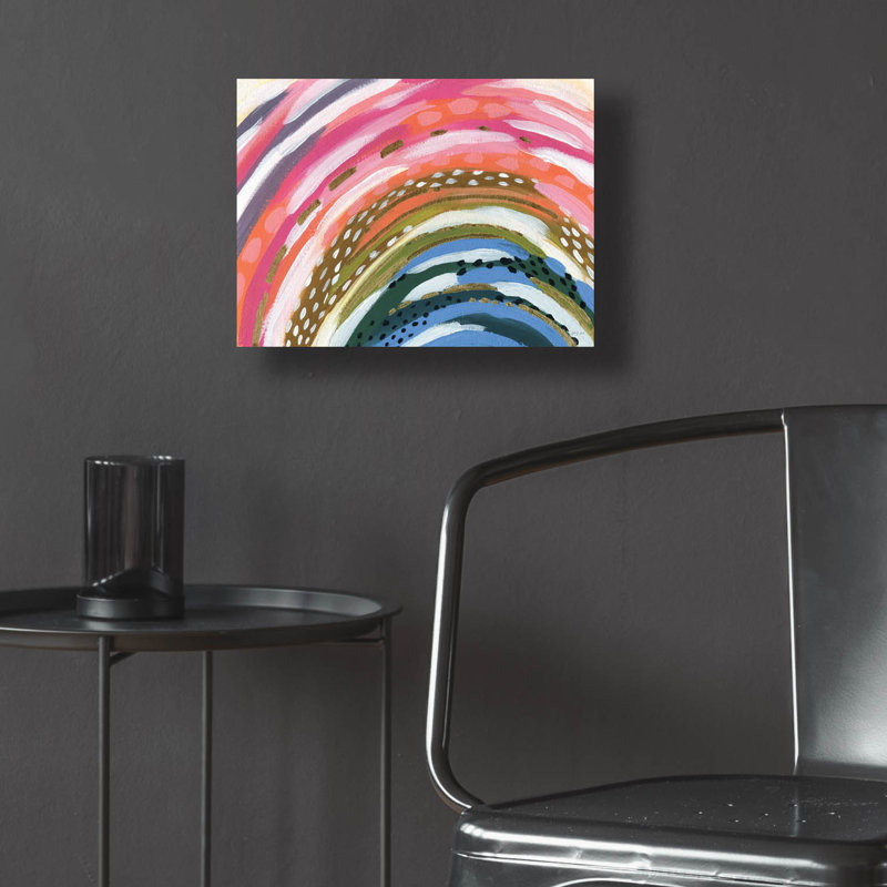 Art mural en verre Wrought Studio ™ «Rainbow Splash» par Yvette St. Amant, H 12 po x l 16 po x P 0,13 po