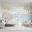 Papier peint pastel bord de mer coquillage ouvert Illustration fantaisiste amovible-1670968584-1670968585