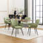 Chaises de salle à manger rembourrées en similicuir avec pieds en métal (ensemble de 4)-370718501-380069195