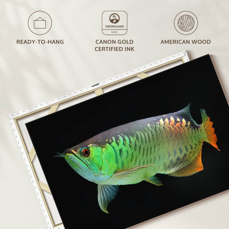 Green Arowana Fish, 34" H x 51" W