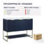 Ensemble de meuble-lavabo simple 18,1 po avec plateau en résine Chert-45180638
