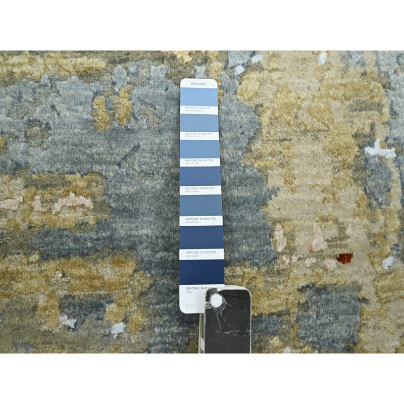 Tapis oriental vert en laine noué à la main 8 pi x 10 pi 3 po 9D22324EC5F54889AFB06E300EC18E98