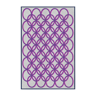 Tapis mauve à motif géométrique Knupp