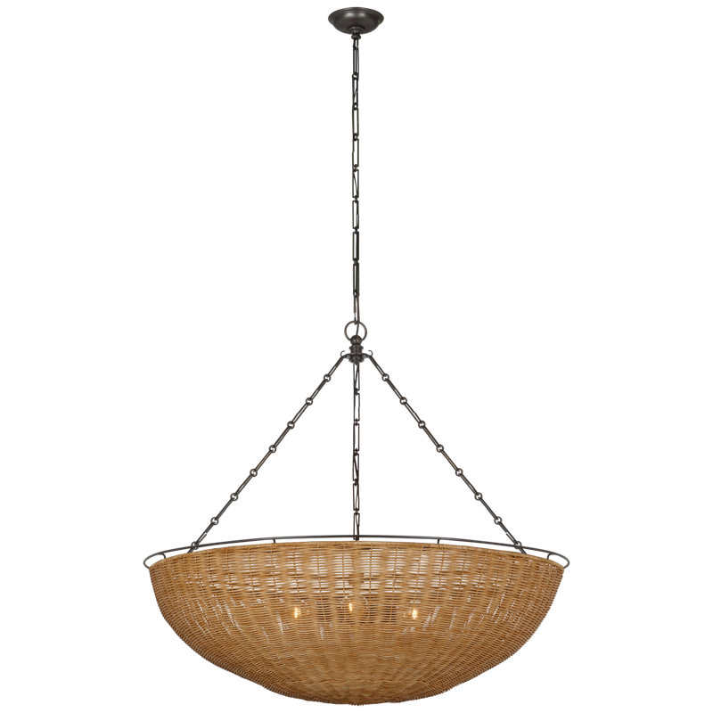 Clovis 4 - Light Chandelier, 42.25" H x 38" W x 38" D, Aged Iron