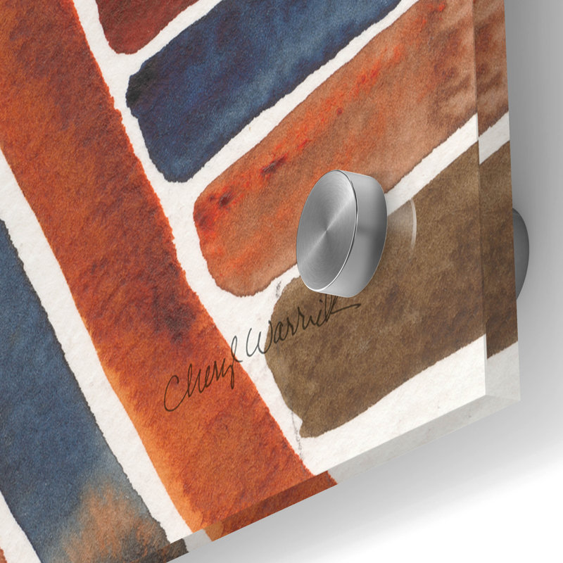 Art mural en verre épique «Furrow 2» par Cheryl Warrick, 36 po x 36 po, H 36 po x l 36 po