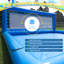 Piscine extérieure avec système de filet de volleyball de plage de 33 pieds en PVC avec pompe à air de 800 W pour la cour arrière