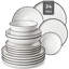 Porcelain China Dinnerware Set 24 Piece - Service for 6-23719100