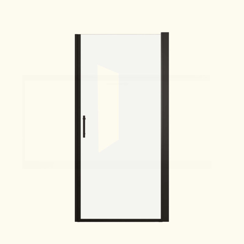 Pivot Shower Door, Aluminum Frame, Half Frame ,1/4"(6Mm) Tempered Glass Explosion Proof Film,Stainless Steel Handle