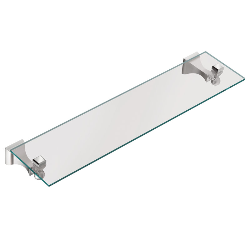 Tablette en verre Retreat, Chrome