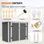 Remise de rangement horizontale horizontale avec rampe et couvercle hydraulique, armoire de rangement imperméable et verrouillable pour poubelles, outils et bois de chauffage
