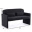 Causeuse avec coussin décoratif-1404472149