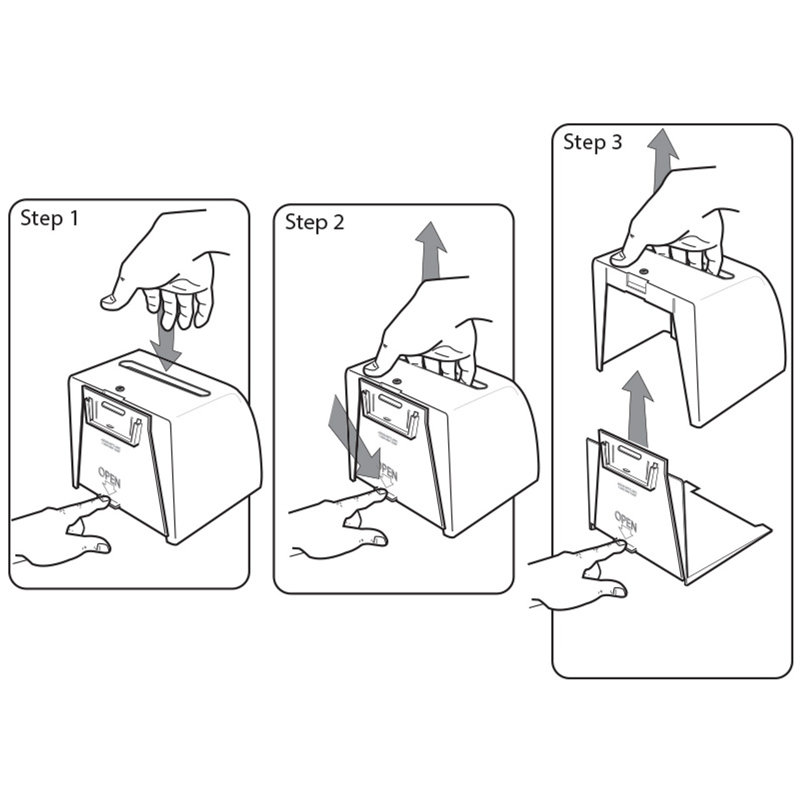 Boîte de loterie transparente transparente avec poche