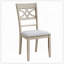 Belle table de salle à manger 7 pièces et 6 chaises d'appoint au fini gris antique