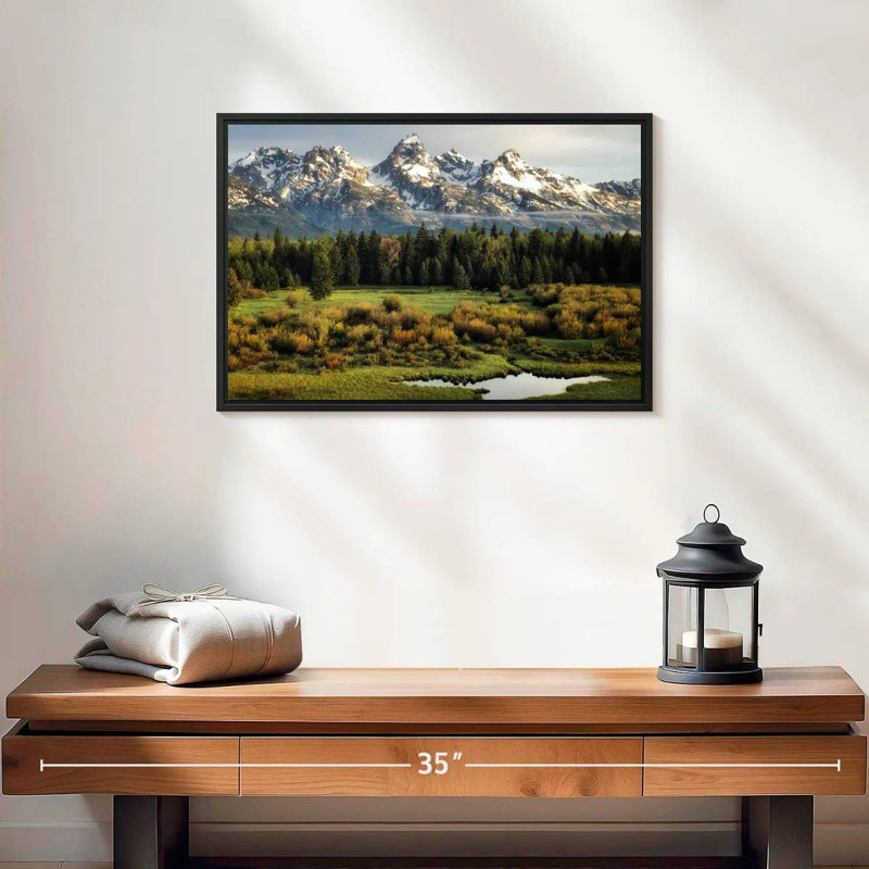 Grand Teton Beauty, 19 po x 13 po, Cadre flottant noir