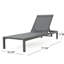 Chaise longue d'extérieur grise moderne Ainsworth 2, élégante et durable