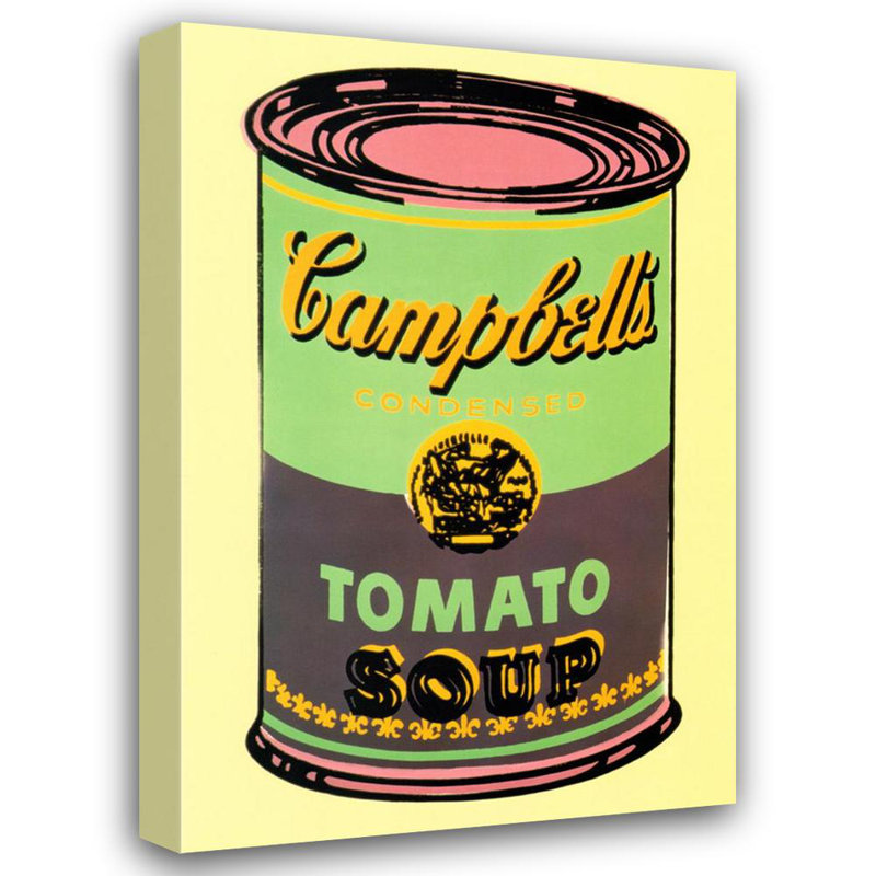 Campbell's Soup Canette, 1950 (vert et mauve), H 24 po x l 16 po
