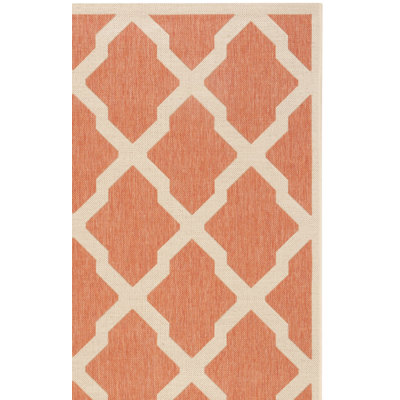 Ferrill Linden 100 Performance Geometric Indoor/Outdoor Area Rug