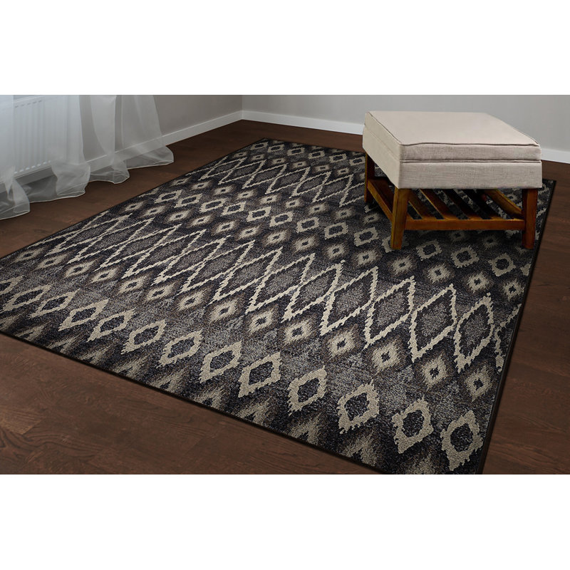 Ianthe Ikat Indoor Rug, Rectangle 3'11" x 5'3"