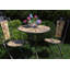 Round Solid Wood Outdoor Bistro Table - 70 cm W 70 cm D