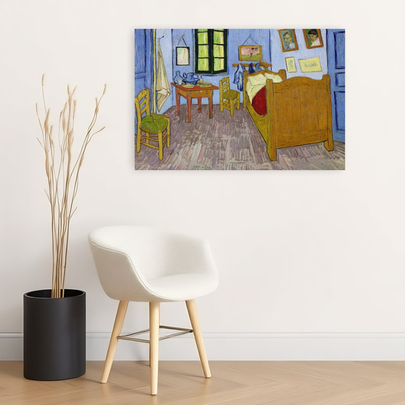 Chambre à coucher à Arles, troisième version, septembre 1889, impression d'art classique de paysage coloré et vibrant