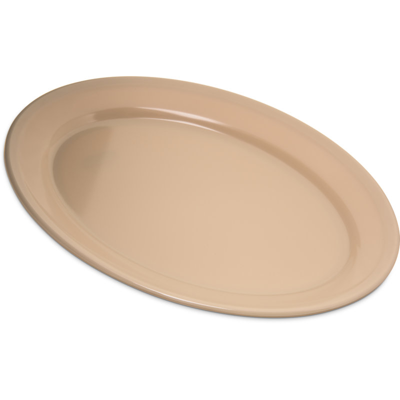 Plateau ovale en mélamine Dallas Ware®, Brun clair, l 8,5 po x l 12 po
