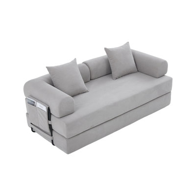 Foldable And Compressible Sofa, Featuring A Sturdy Metal Frame, It Allows You To Freely Create A Personalized Leisure Area. A Combination Of Modern Metal And Fabric For Small Spaces