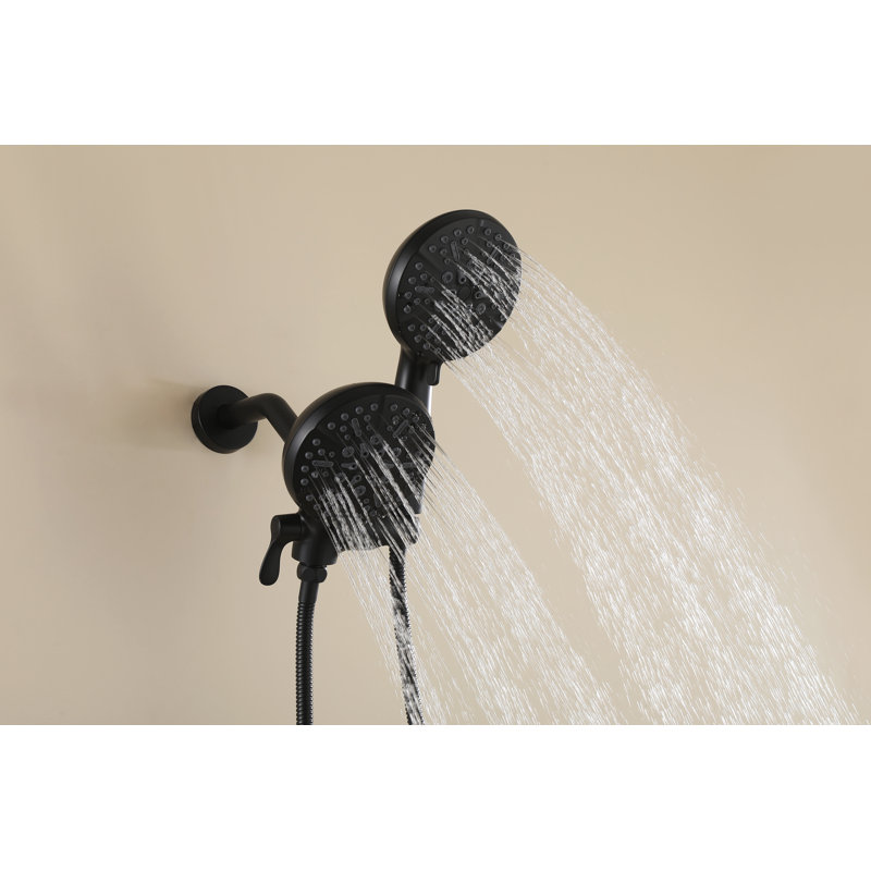 Ensemble de douche encastrée en laiton Weshe, Noir mat