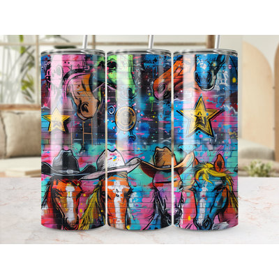 Choose Handmade Tumblers 591ml Vacuum Insulated Stainless Steel (18/8) Travel Tumbler with Straw