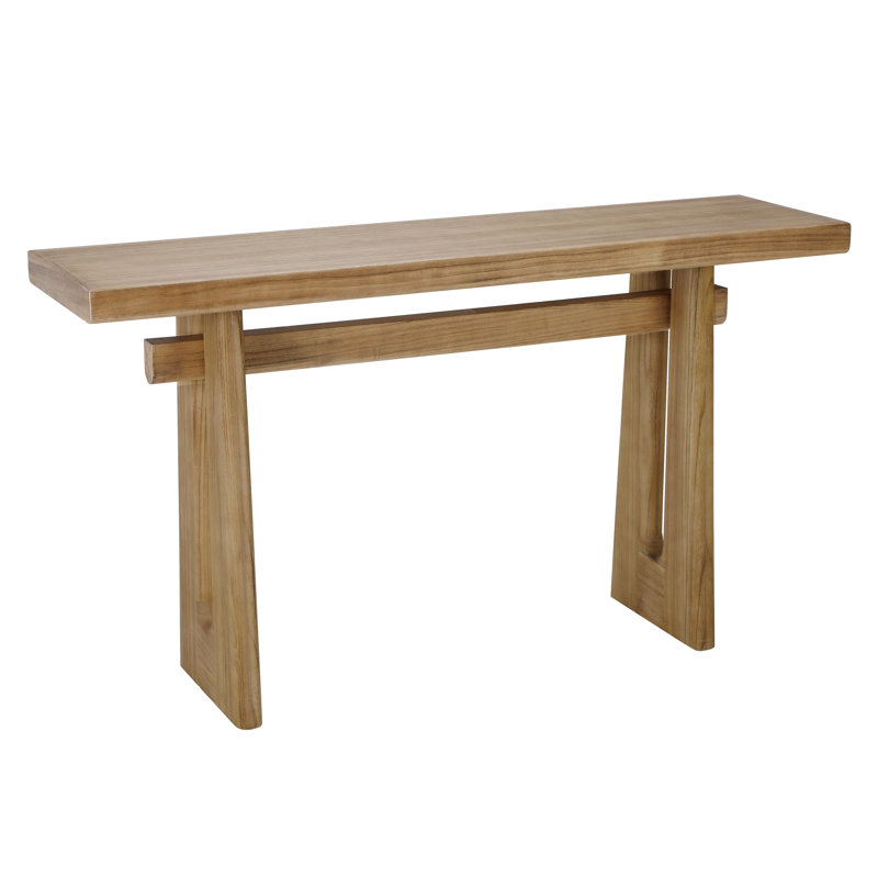 Console moderne Modari avec silhouette géométrique, Brun