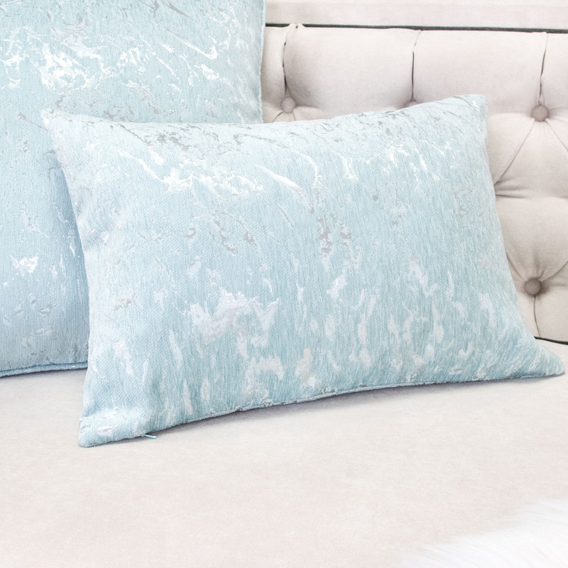  Rectangular Chenille Pillow Cover & Insert, Sea Green