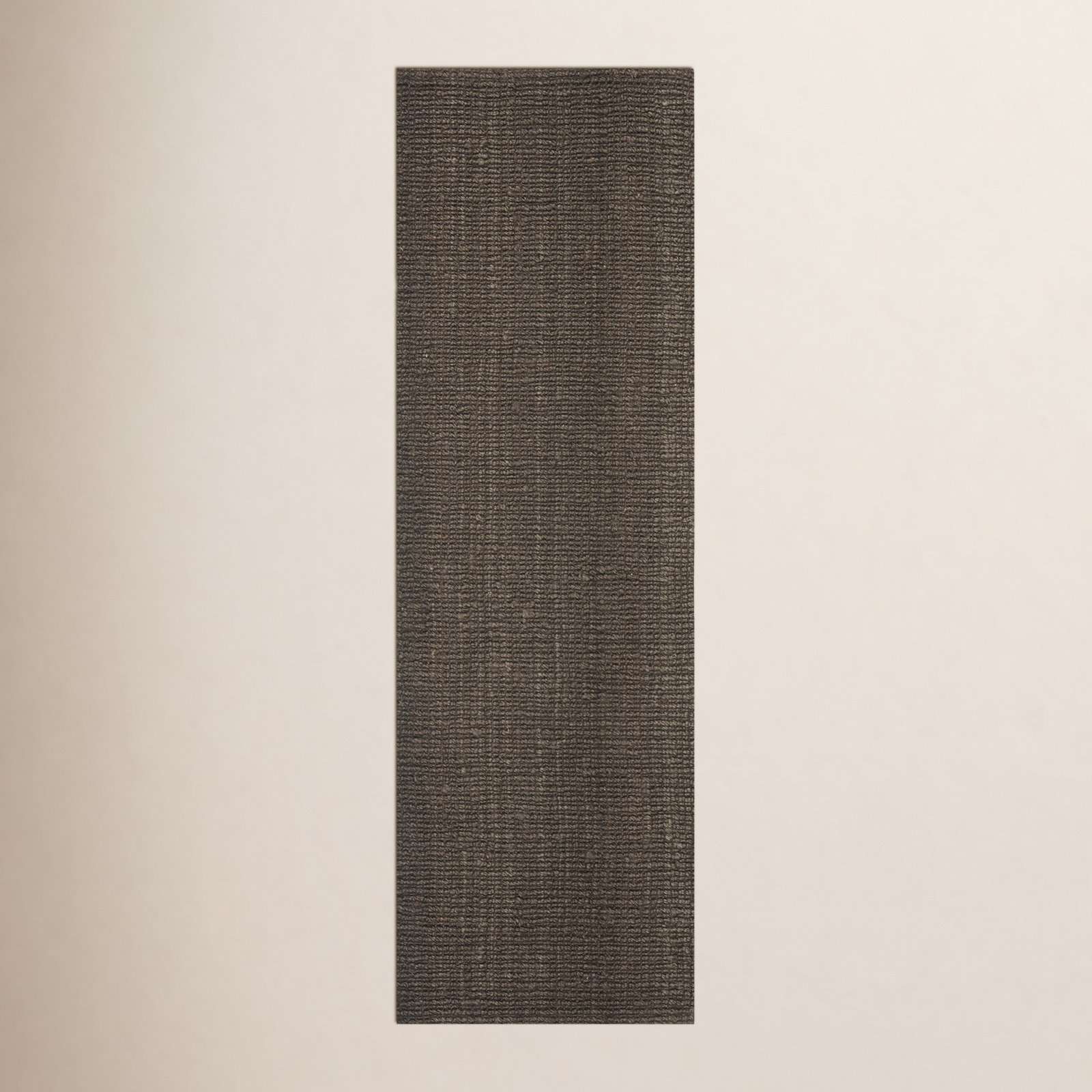 Auckland Handwoven Flatweave Jute/Sisal Brown Area Rug, Runner 2'6" x 10'