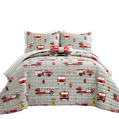  Fire Truck Quilt Set