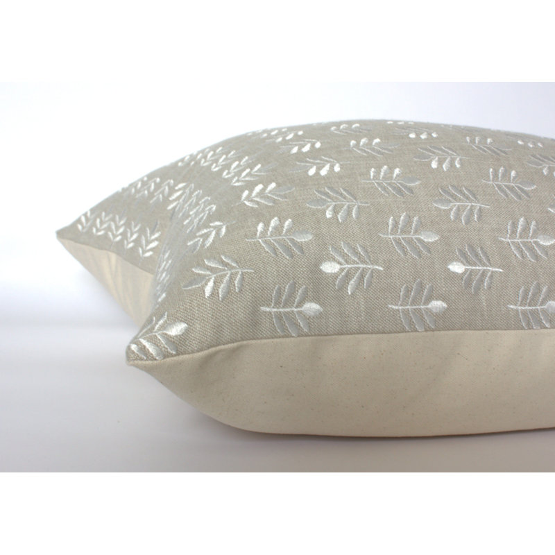 Floral Cotton Blend Pillow Cover, 14" x 36"