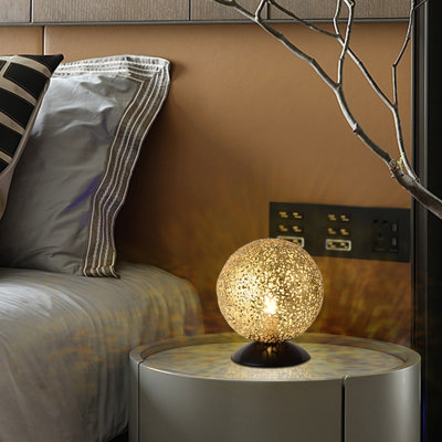 Hollowed Ball Metal Table Lamp