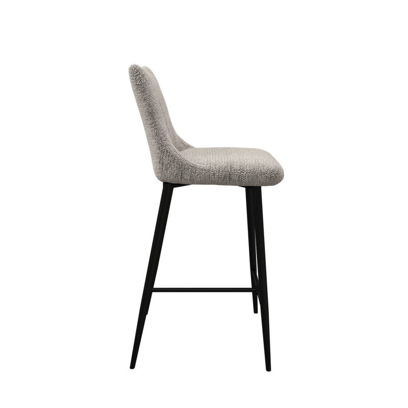 Bella Fabric Counter Bar Stool, Grey