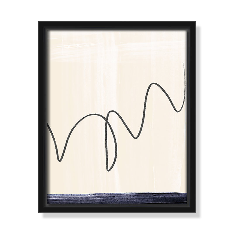 Departed Departured II - Drawing Print Print on Canvas, Black Canvas , 11.5" H x 9.5" W x 2" D