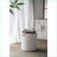 Ensemble de décoration 5 pièces French Country avec table basse en bois de sapin, tabouret en sherpa et amp; Plateaux décoratifs élégants Fonctionnel