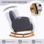 Chaise berçante rembourrée avec repose-pieds Teddy-1783857051