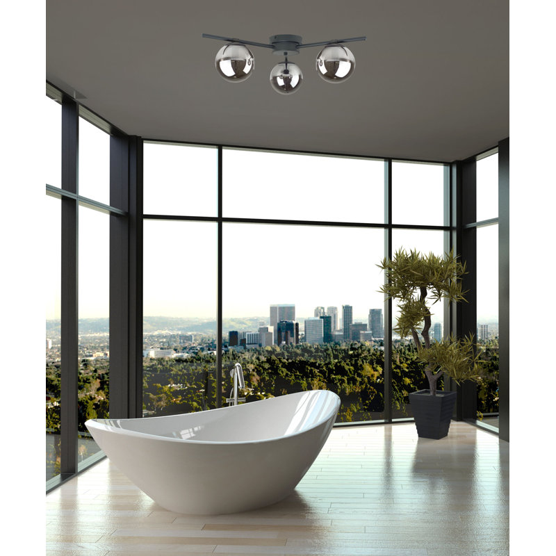 Apeks 3-light Flush Mount, Black