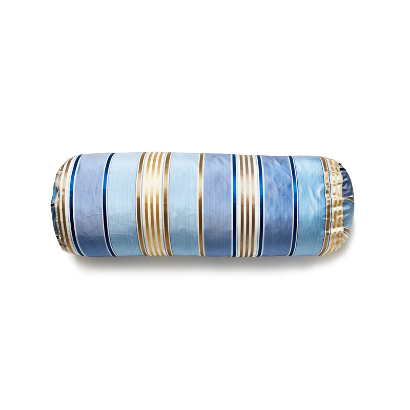 Charlotte Silk Bolster Pillow Cover & Insert, Marine