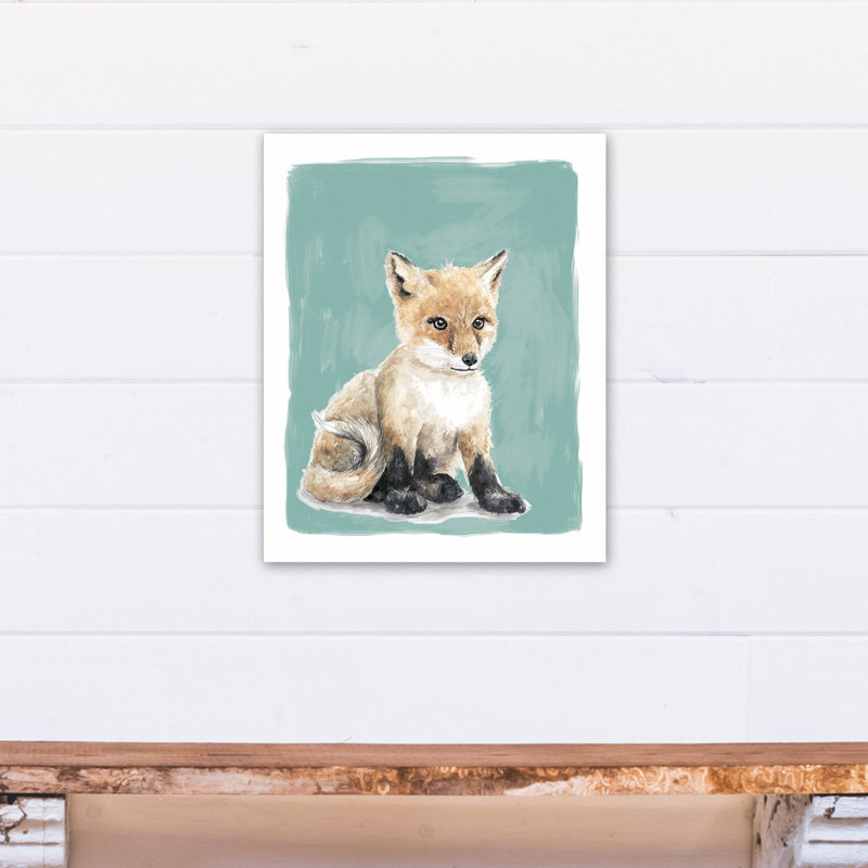 Art sur toile baby fox Burnette, H 20 po x l 16 po x P 1,25 po