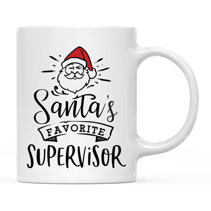 Grande tasse à café Tuileries, « Santa's Favorite Supervisor »