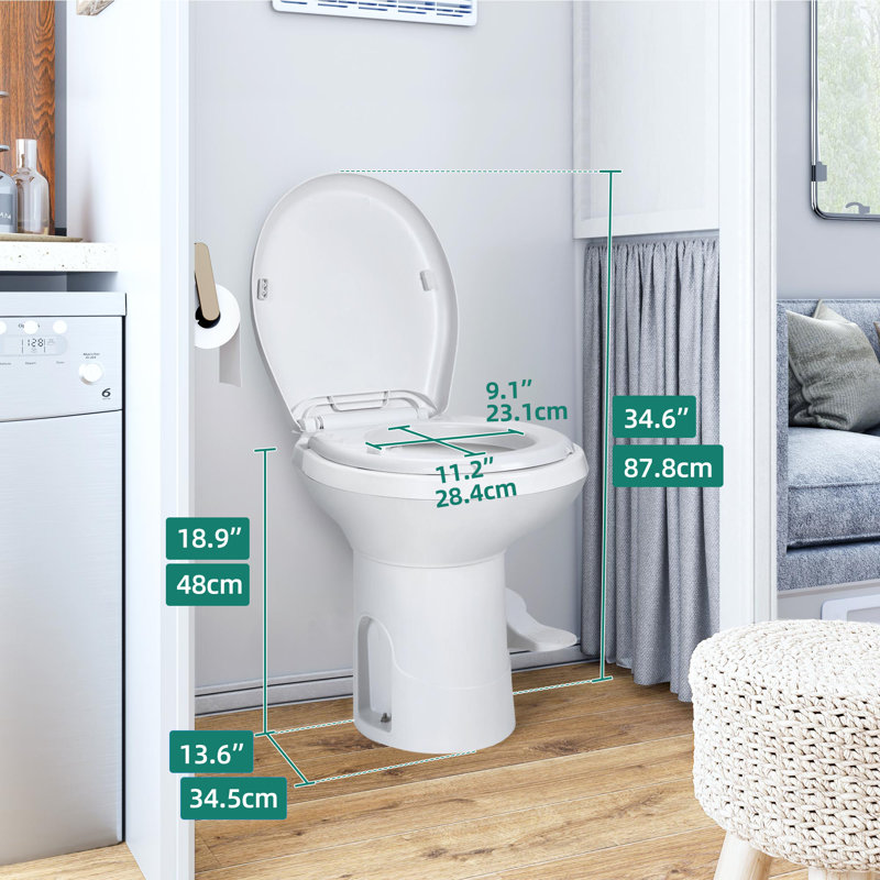 Siège de toilette allongé 3 pièces 3 GPF inclus