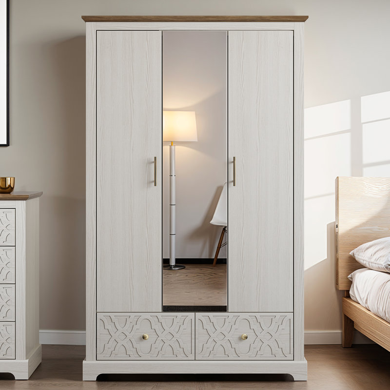 Enfield 3 Door 2 Drawer Wardrobe with Mirror