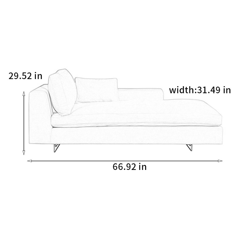 Chaise moderne en bouleau, Orienté à gauche (vu de face)