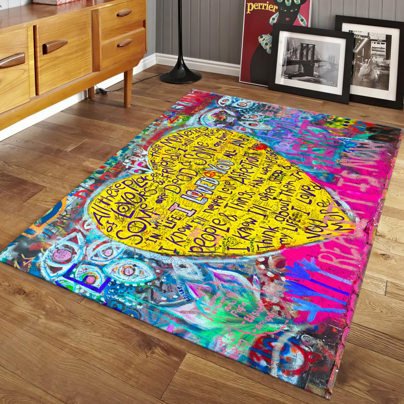 Charming High Pile Soft Printed Rug with Intricate Floral and Geometric Design Perfect for Adding a Stylish Touch to Your Home Decor