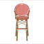 Ensemble de 2 tabourets de bar d'extérieur en osier et aluminium 29,5 po, rouge, finition bambou-816461951