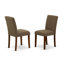 L'ensemble de table de salle à manger 3 pièces contient une table de cuisine rectangulaire avec feuille papillon et 2 chaises de salle à manger Parson en tissu de café, acajou-972878228-972878229