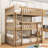 Lexum Twin Size Modern Bunk Bed With Detachable Feature And Rubber Wood-123415614