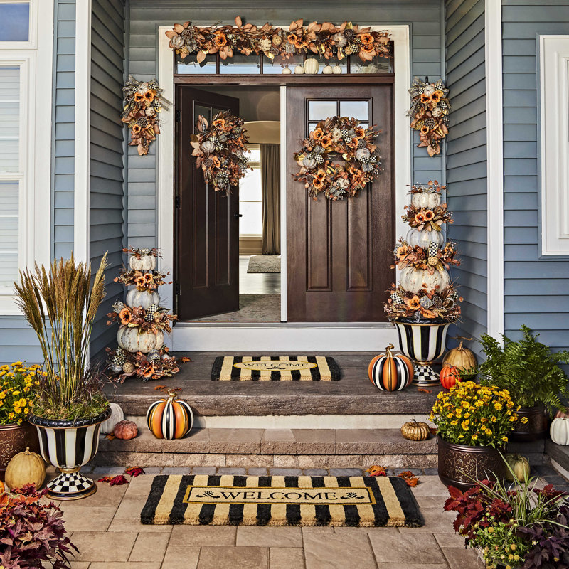 Welcome Awning Stripe Entrance Mat
